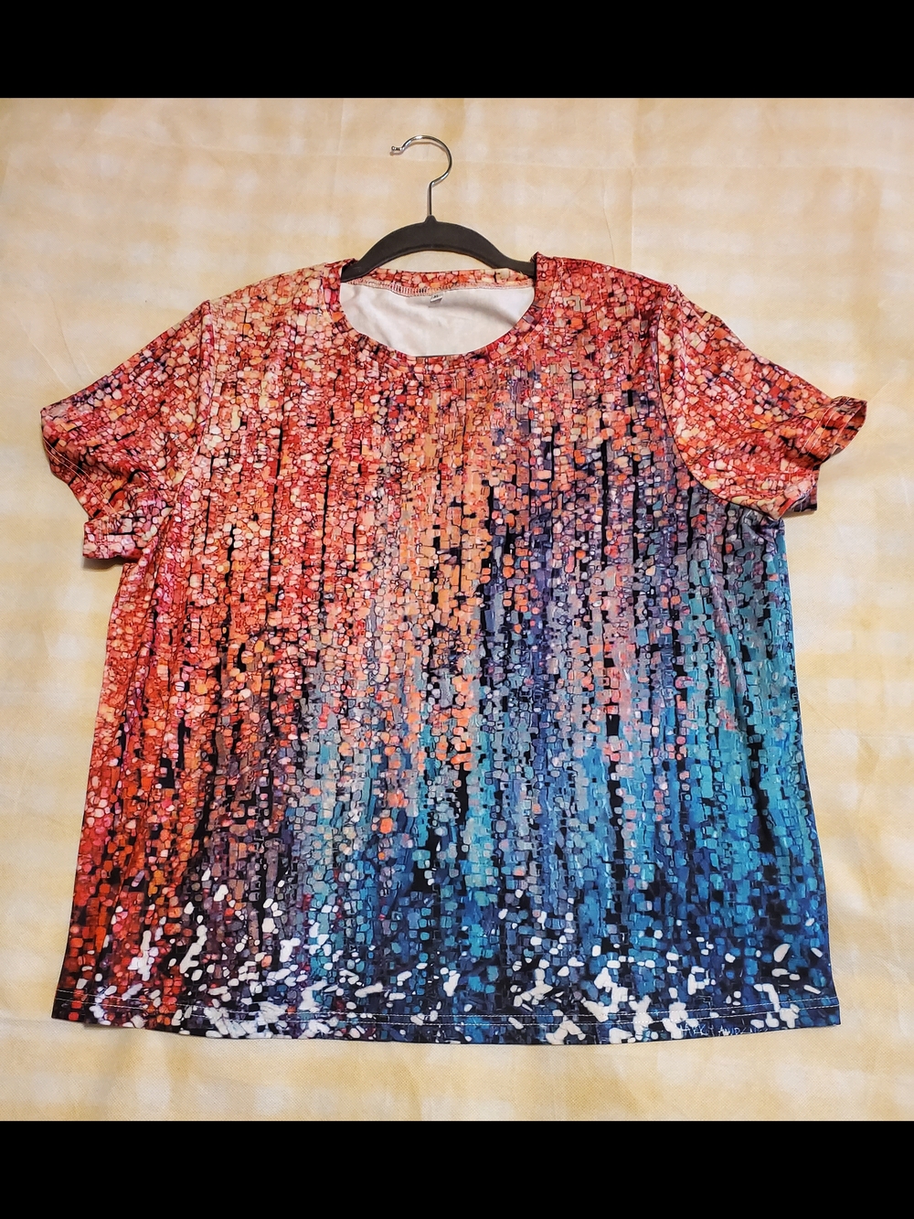 Women’s Ombre Mosaic Short Sleeve Tee - Multicolor